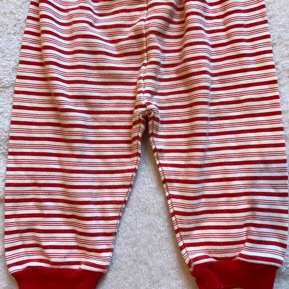 Striped Red & White 3-6M Cotton Jogger Pants GUC Baby Unisex Winter Holiday - Picture 12 of 15